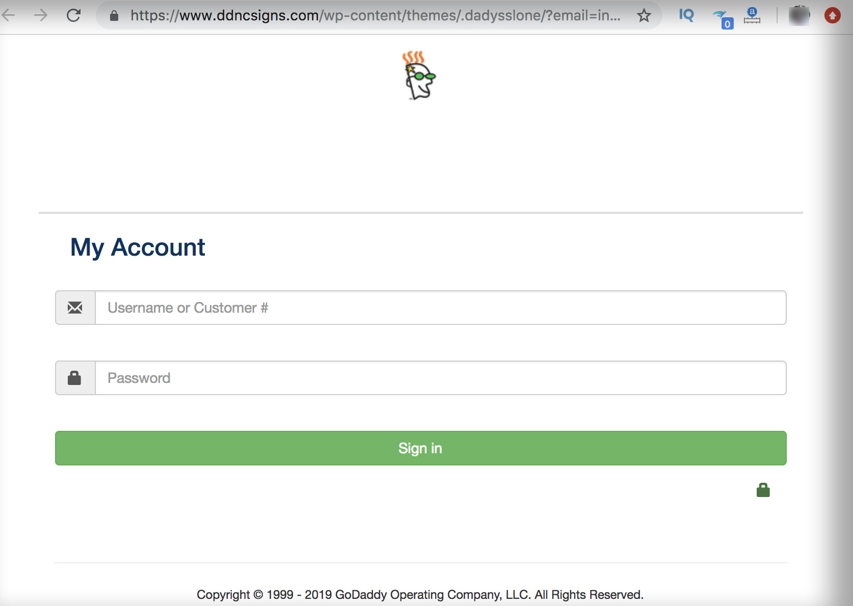 godaddy account notification email